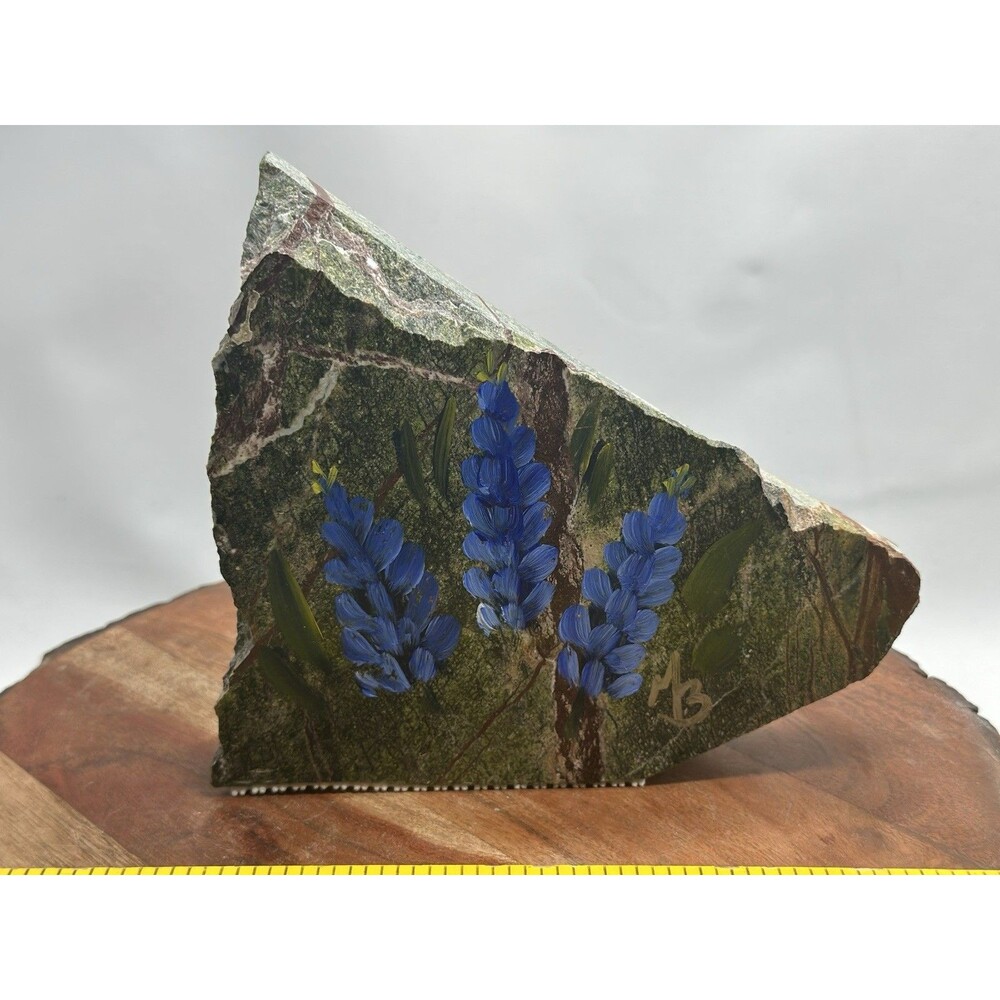 Monroe Behrends Wild Flowers Named “Uptown” Original Painting On Granite